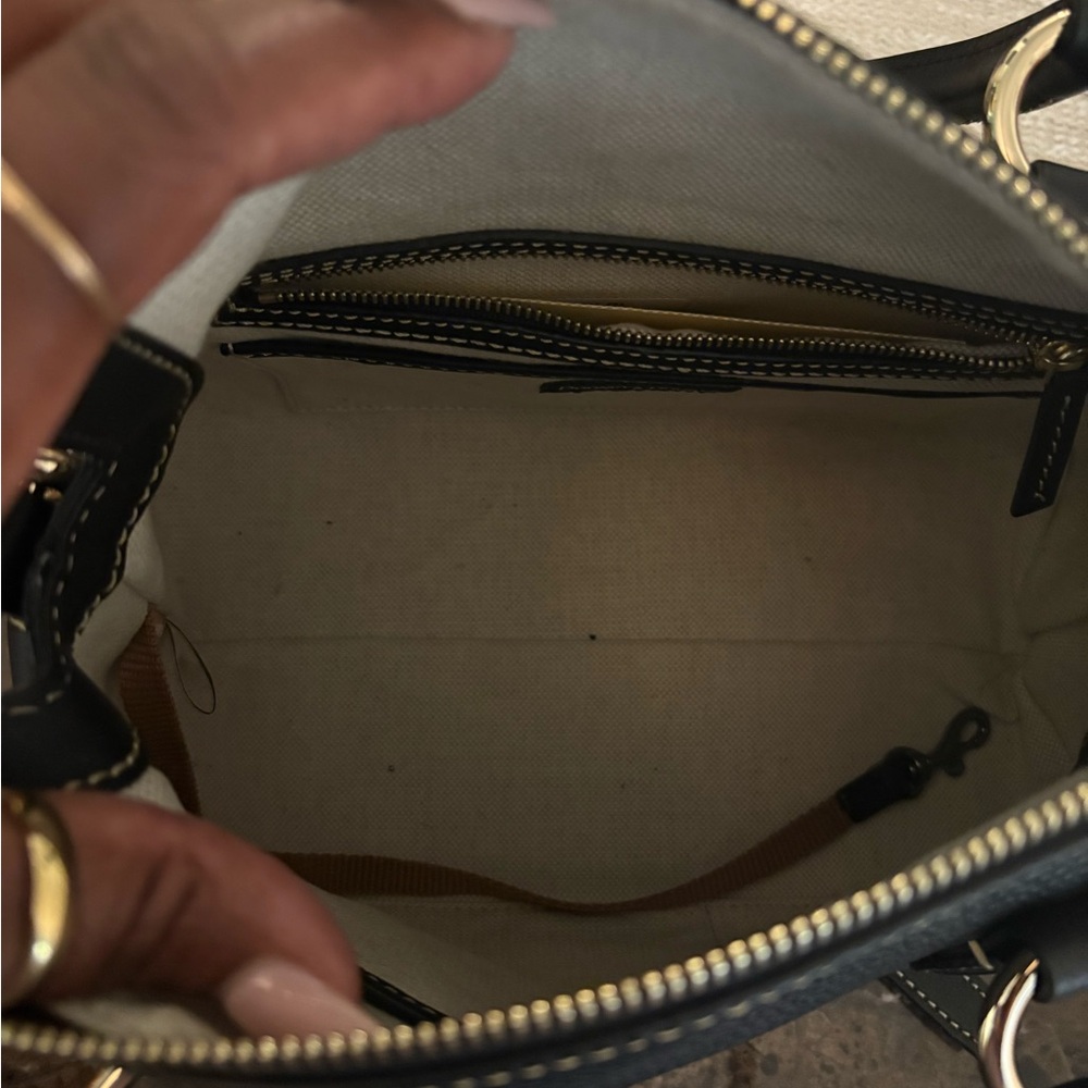 Dooney & Bourke Black Pebble leather w/Florentine trim 30 satchel - Picture 2 of 5